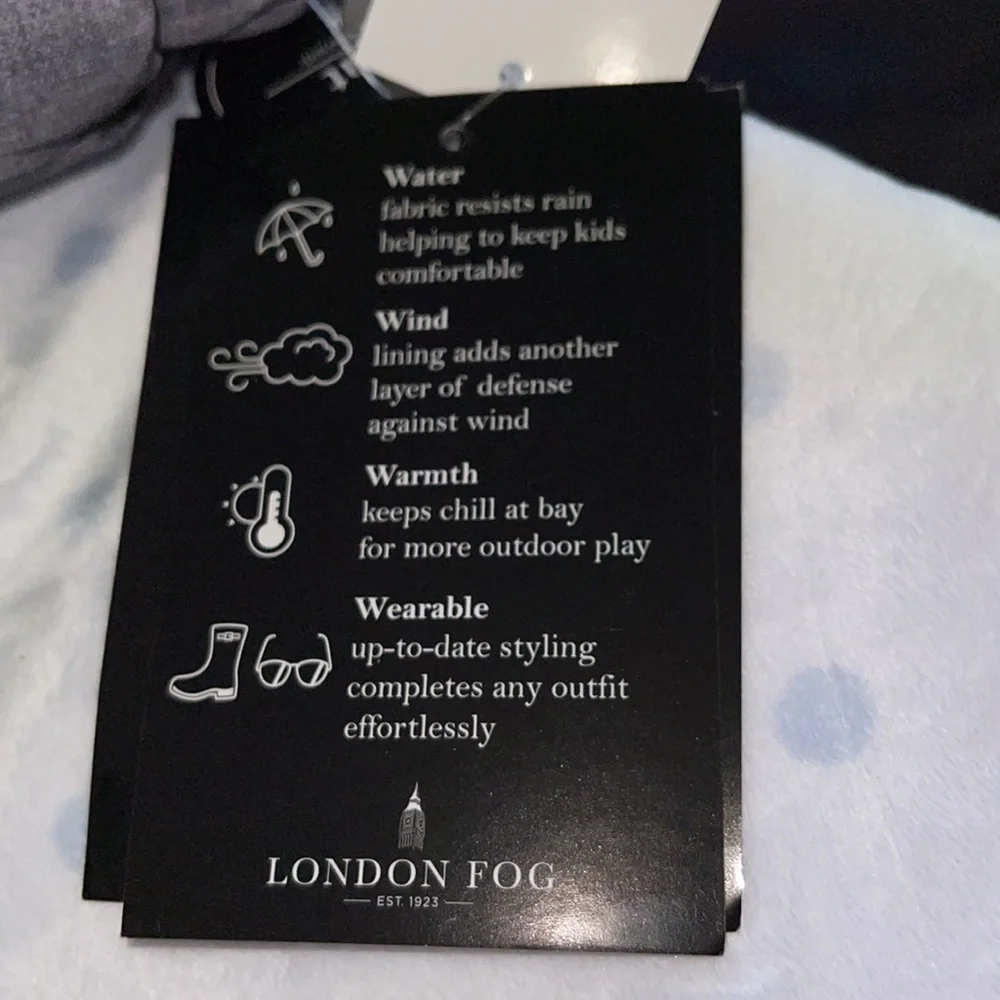 Winter jacket - London Fog. 18 Months New with Tags